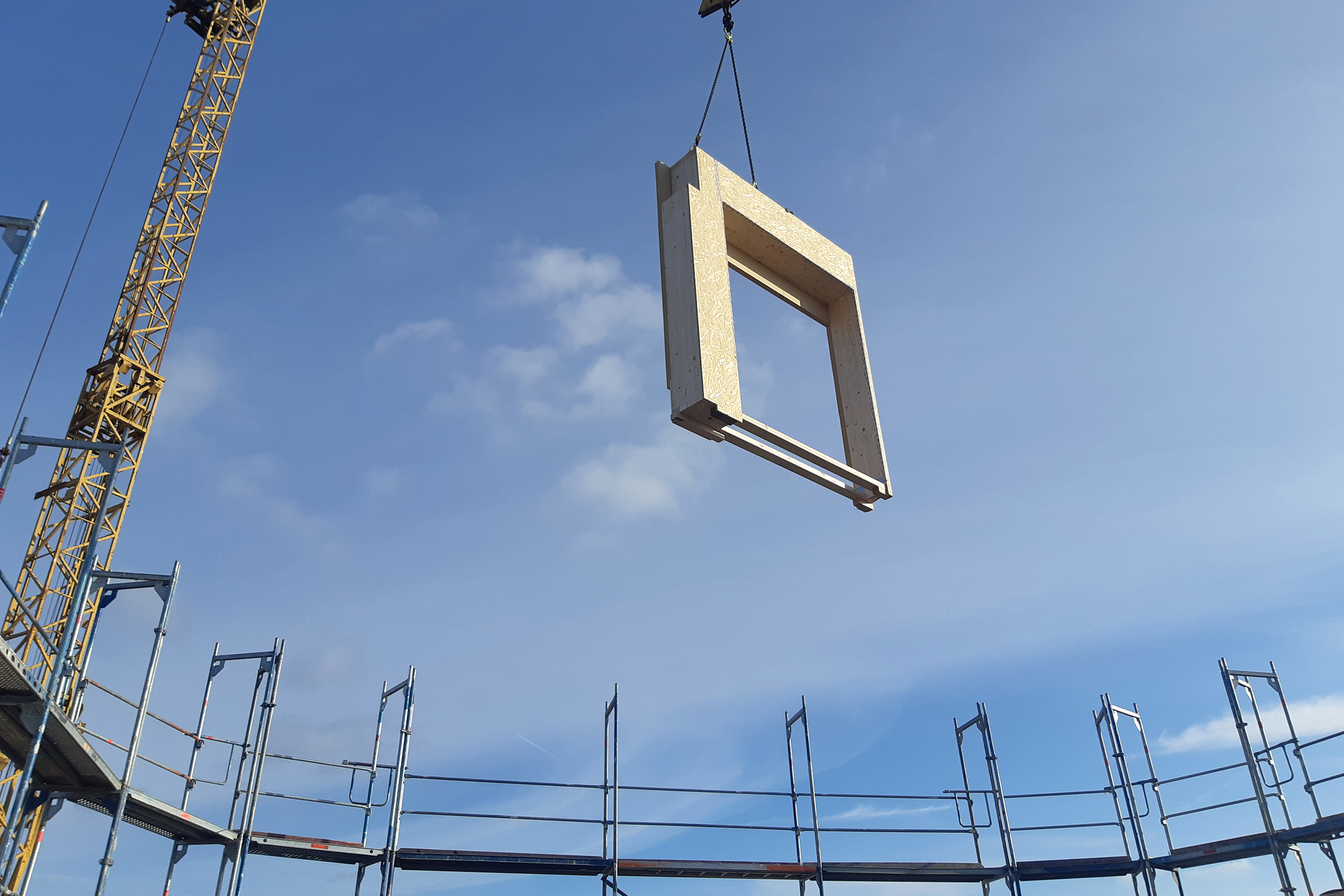 Aufstellen Holzbau Tag 1